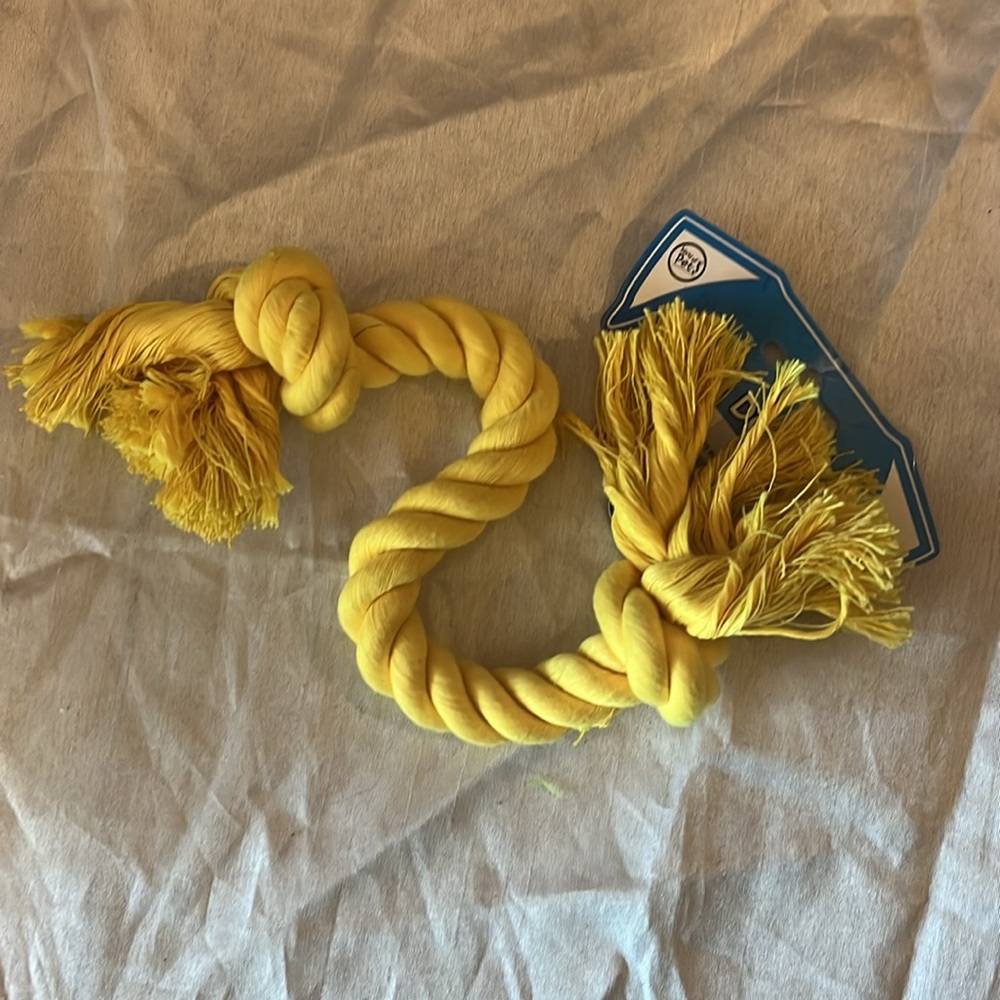 NWT Yellow Dog Toy Rope 15” Long - Picture 2 of 6